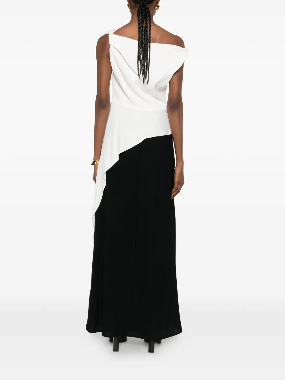 Proenza Schouler Daliah crêpe maxi-jurk Wit