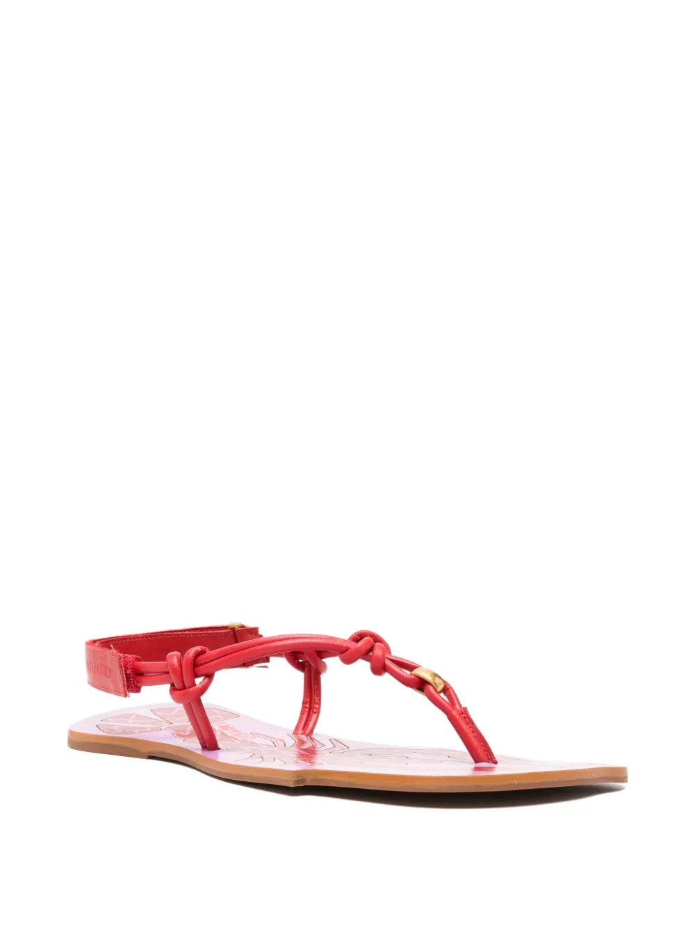 FARM Rio Lobster sandalen met geknoopt bandje Rood