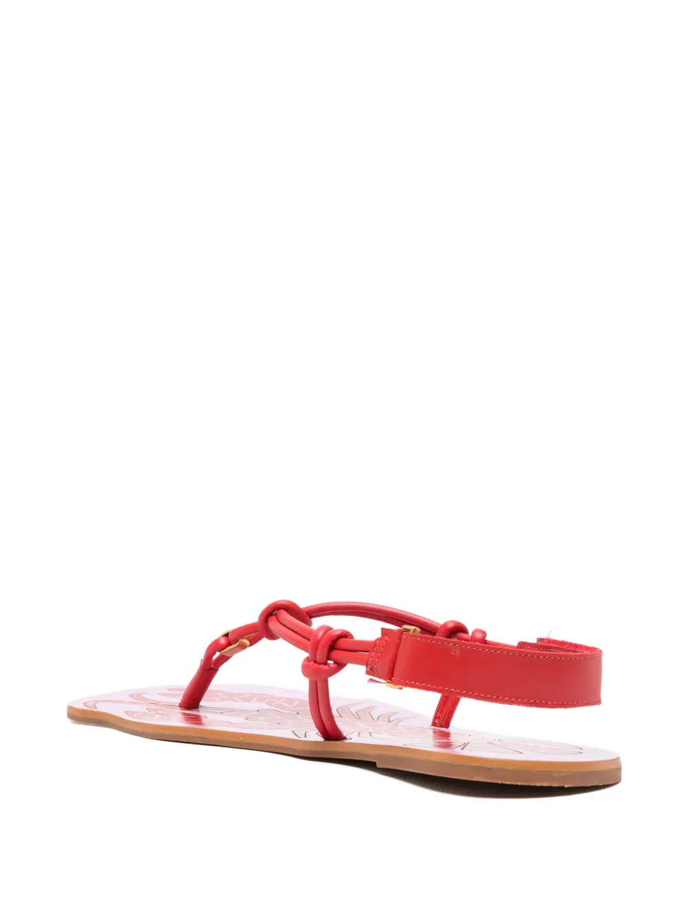 FARM Rio Lobster sandalen met geknoopt bandje Rood