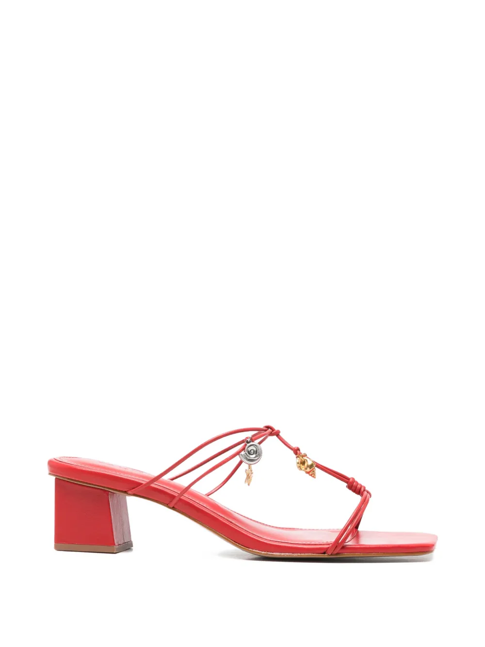 FARM Rio charm-detail strappy sandals - Rosso