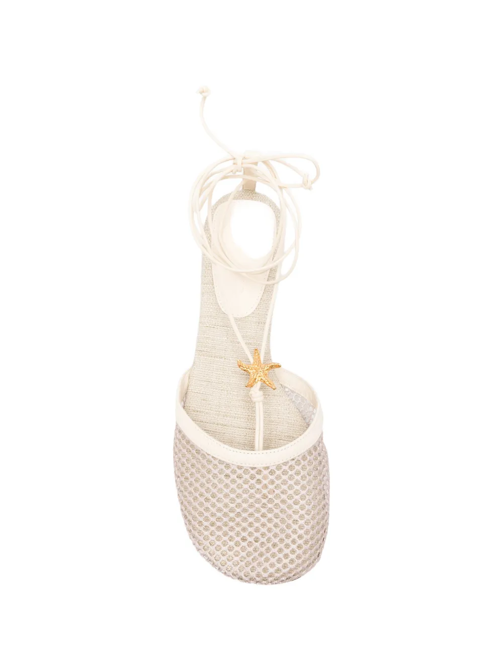 FARM Rio Muiltjes met zeester-detail en veters Beige