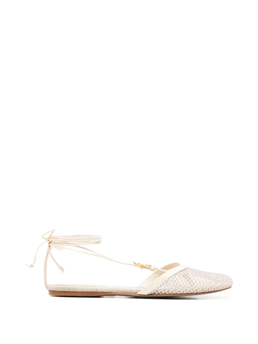 FARM Rio lace-up starfish-detail sandals - Toni neutri