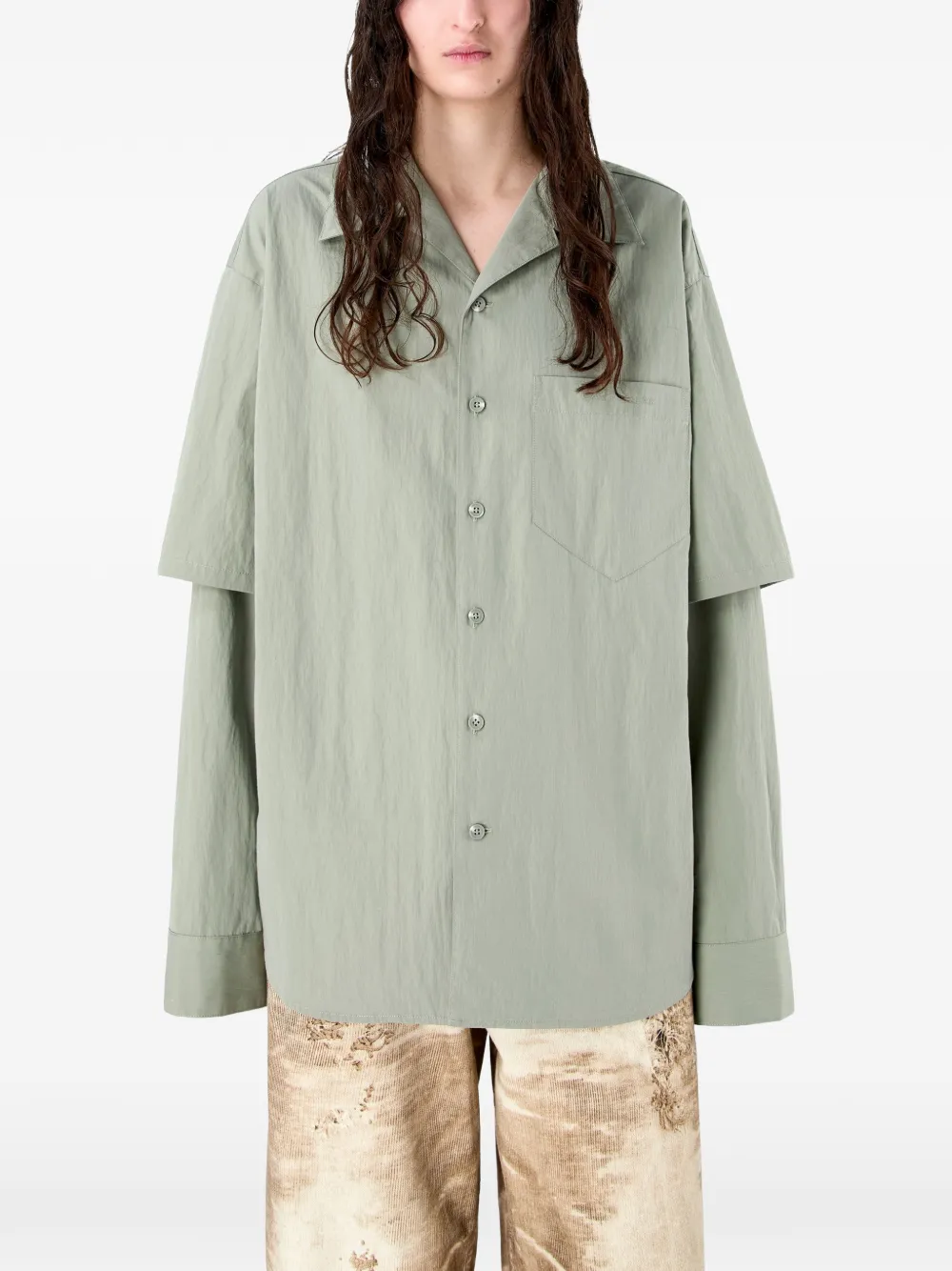  Camperlab Camicia A Strati - Verde 