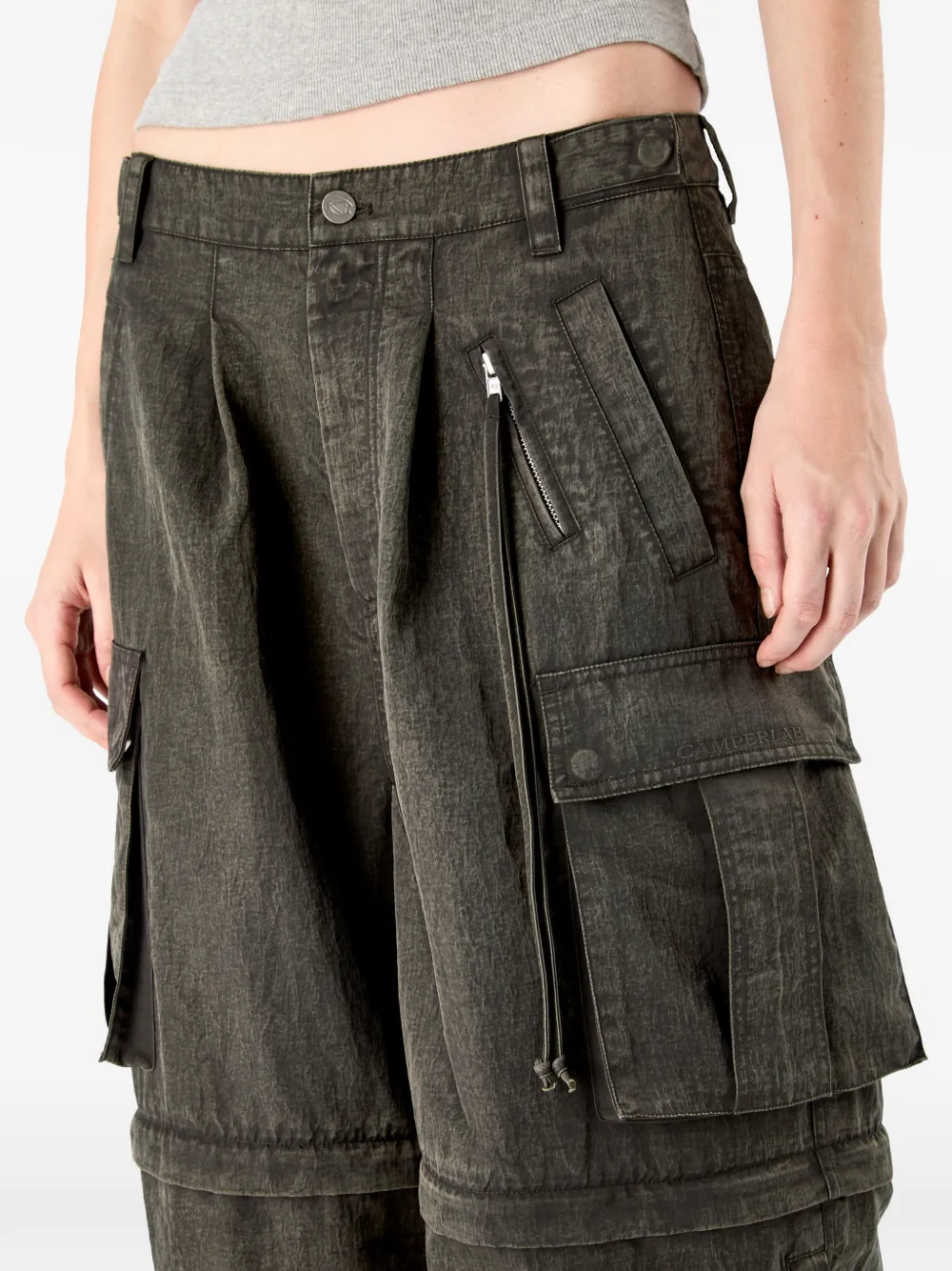 CamperLab Cargo broek met rits Groen
