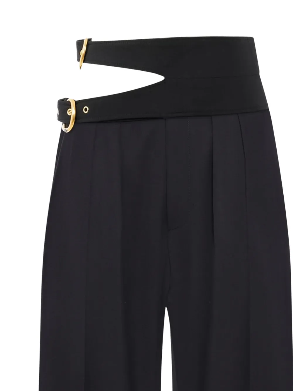 Chloé buckle high-waisted trousers - Zwart