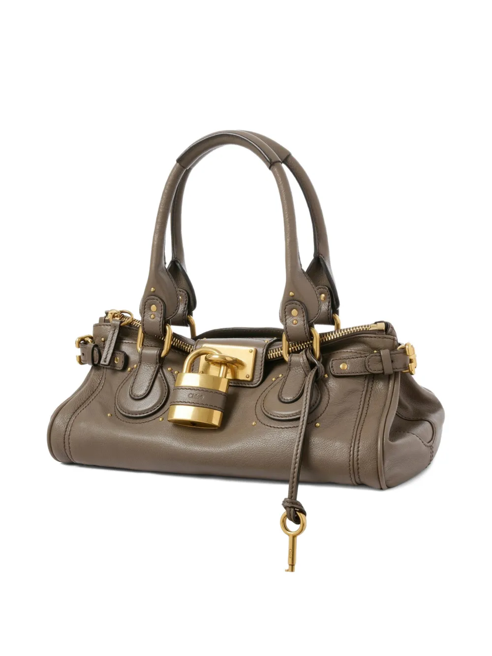 Chloé Paddington tas van leer met textuur Grijs