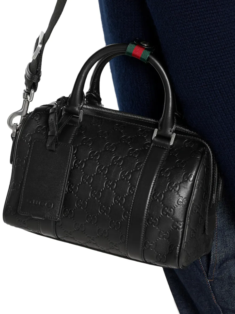Gucci Kleine duffeltas met GG-embleem Zwart