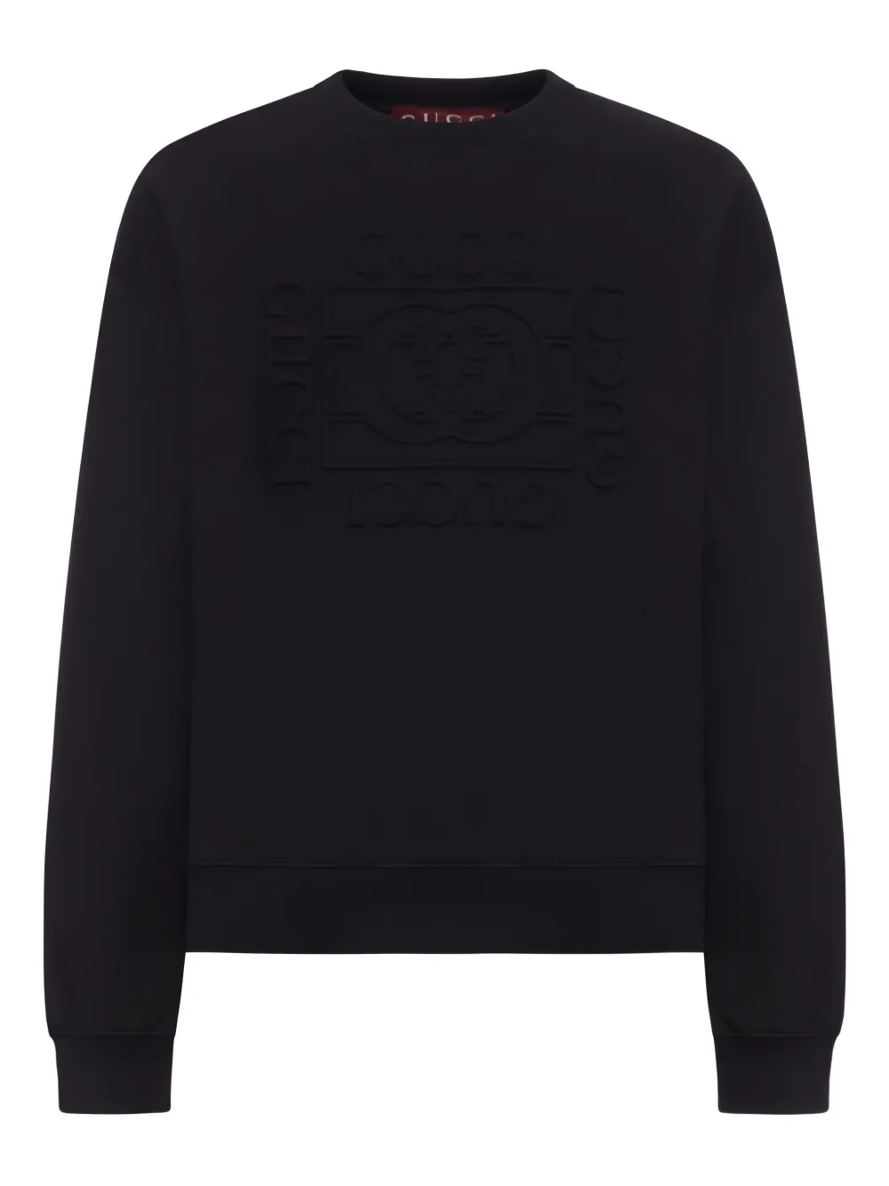 Gucci embossed logo sweatshirt - Schwarz