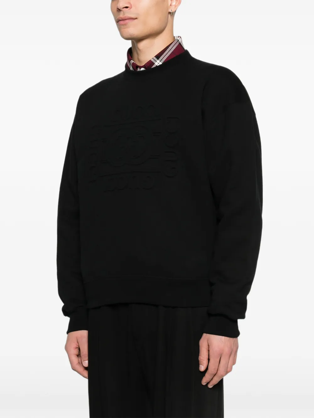 Gucci Sweater met logo en ronde hals Zwart