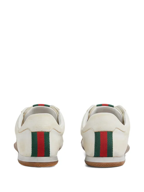 Gucci Shift レースアップ レザースニーカー | ホワイト | FARFETCH JP