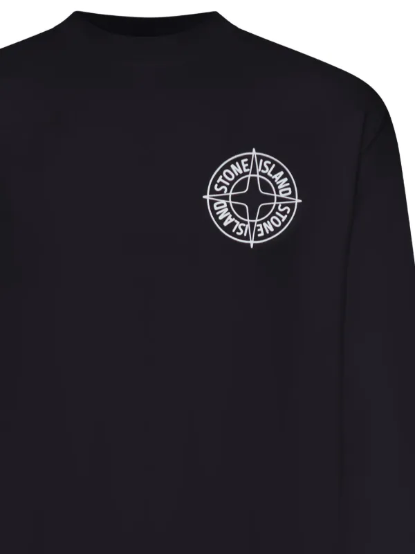 Stone  コンパスロゴ スウェット S Stone Island コンパスロゴ スウェットシャツ | ブラック | FARFETCH JP