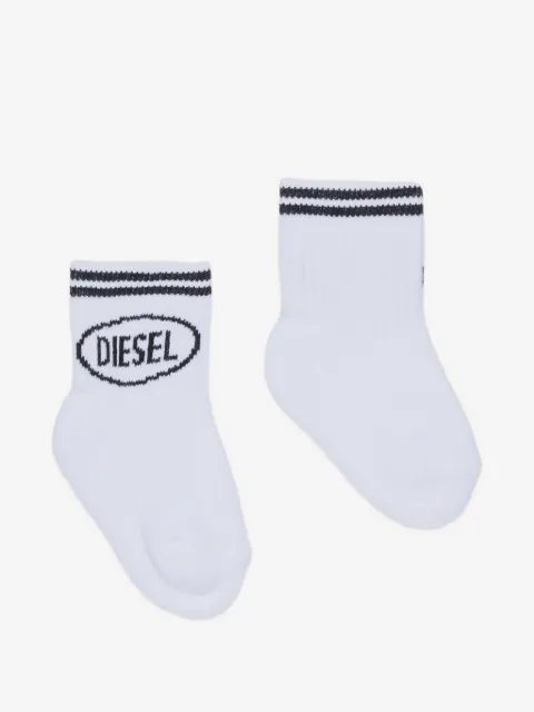 Diesel Kids logo striped socks