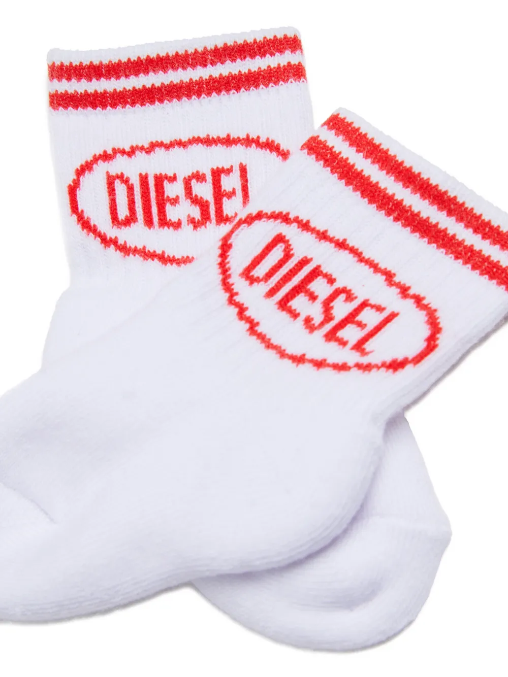 Diesel Kids Gestreepte sokken Wit