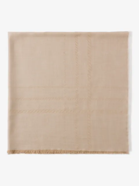 Prada jacquard fringed scarf