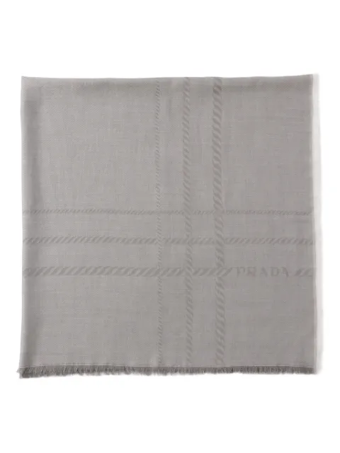 Prada mascada en jacquard con flecos