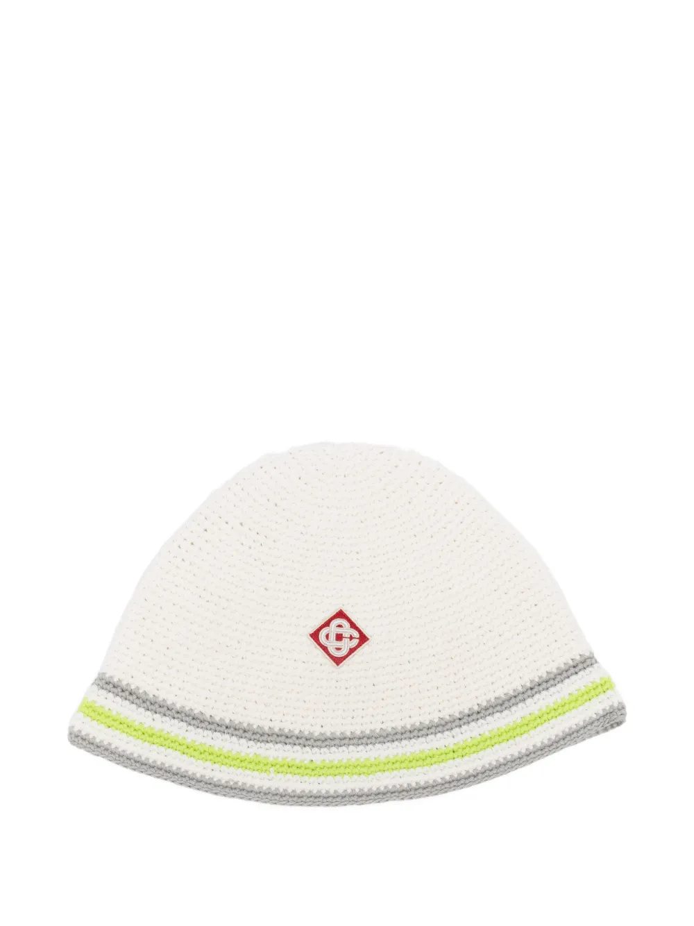 Casablanca stripe-detail bucket hat - Bianco