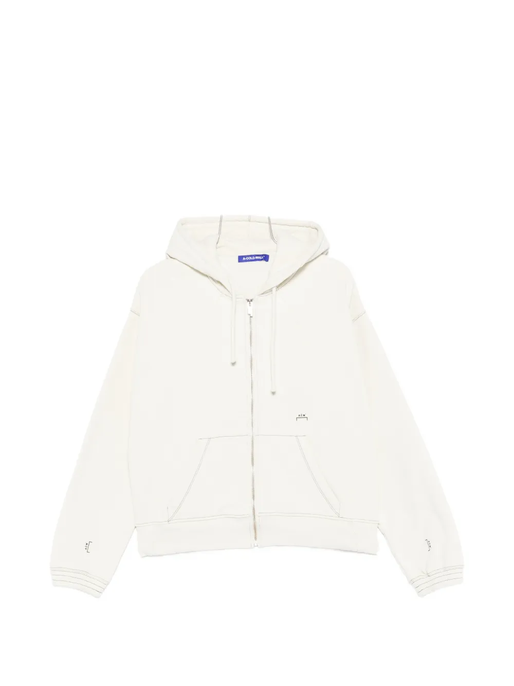 A-COLD-WALL* Felpa Millbank con zip e cappuccio - Toni neutri