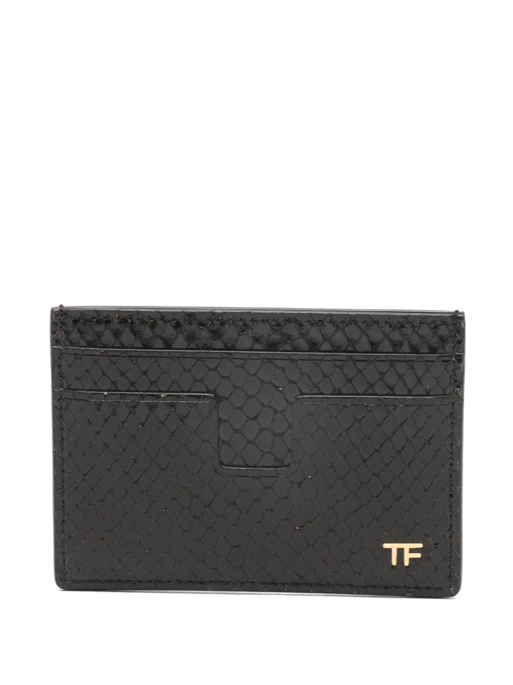 TOM FORD snakeskin-leather cardholder - Marrone