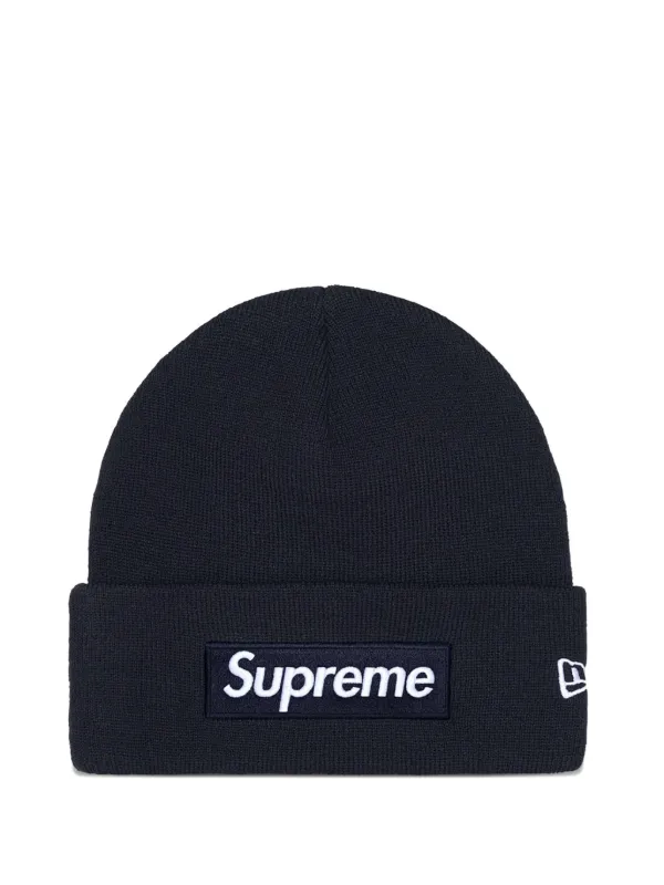 Supreme x New Era Box Logo Beanie Hat | Black | FARFETCH
