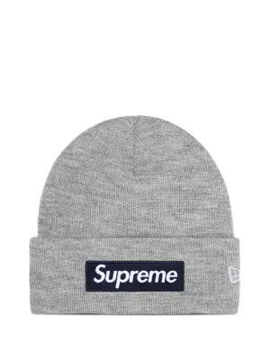 Supreme x New Era® Box Logo Beanie | Grey | FARFETCH