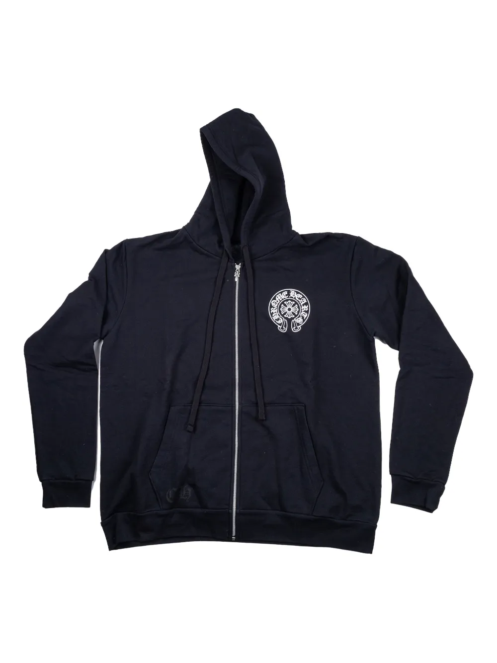 Chrome Hearts zip-up graphic hoodie - Black