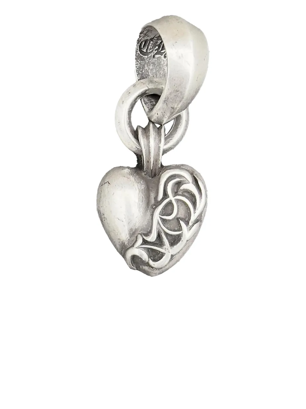 Chrome Hearts floral-heart pendant - Argento