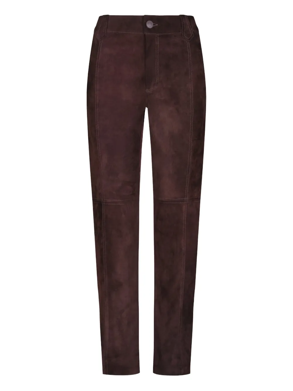 Johanna Ortiz Cartography leather trousers - Marrone