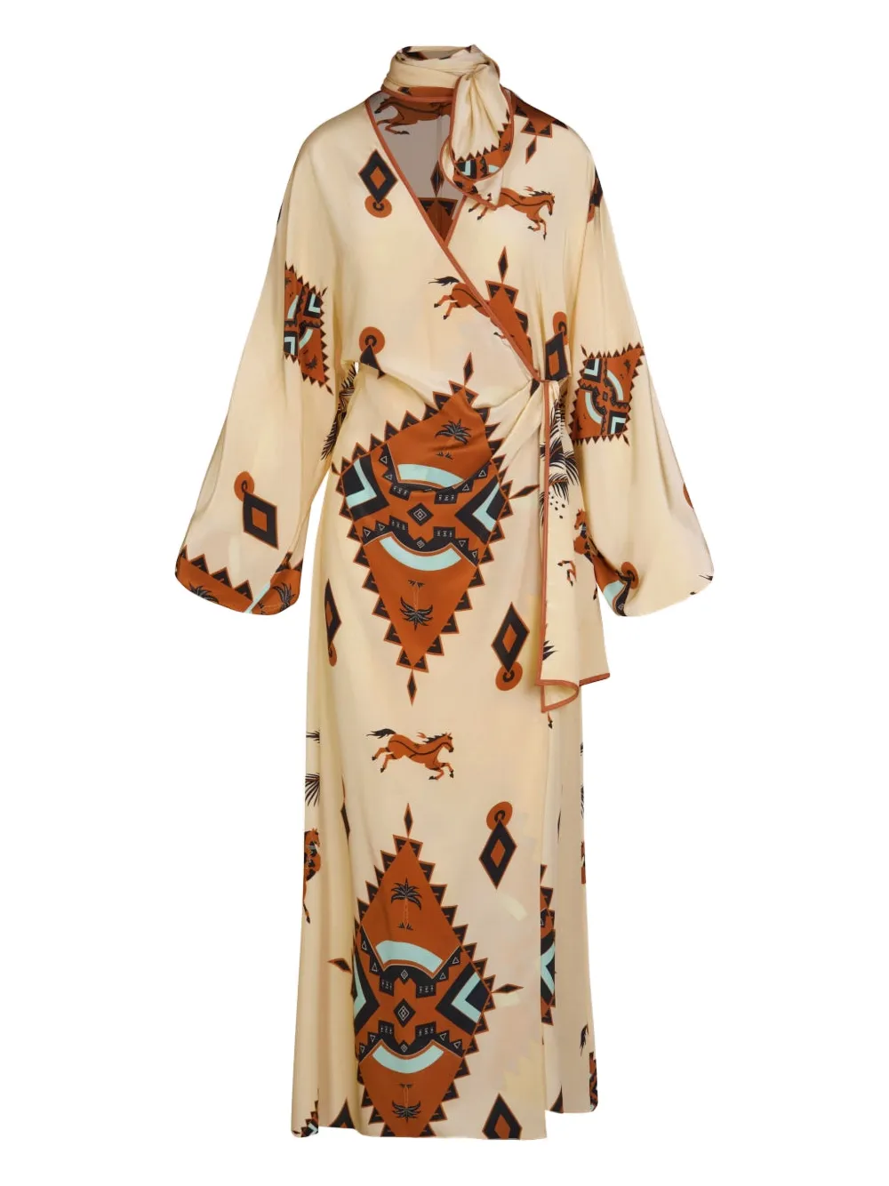Johanna Ortiz Ollantay wrap dress - Toni neutri