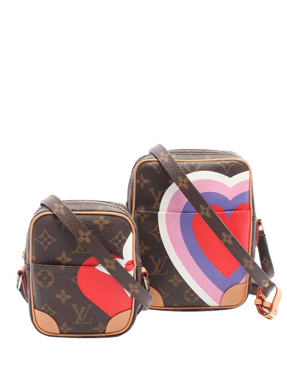 Pre-owned Louis Vuitton 2020 Monogram Game On Paname Set Crossbody Bag In Brown