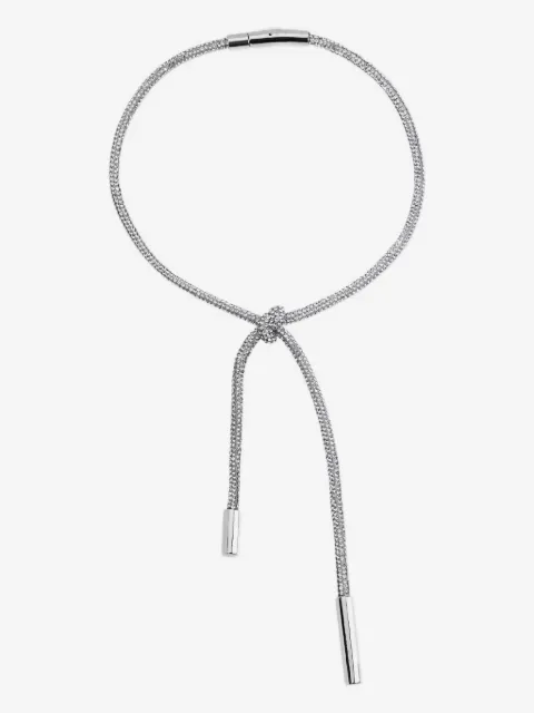 AREA crystal-knot necklace