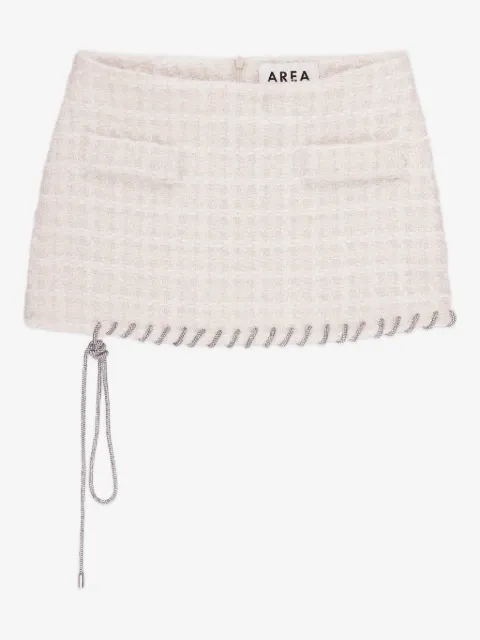 AREA tweed-texture mini skirt