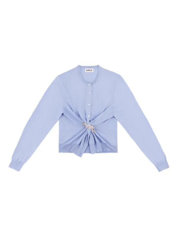 Area Crystal-knot Cardigan in Blue