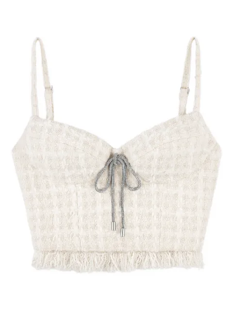 AREA tweed-texture top