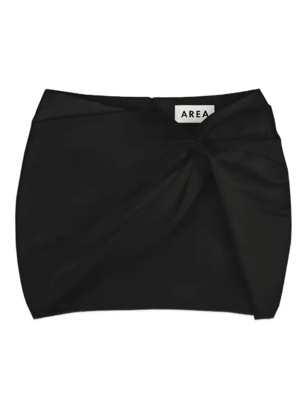 Area Wrapped Mini Skirt in Black