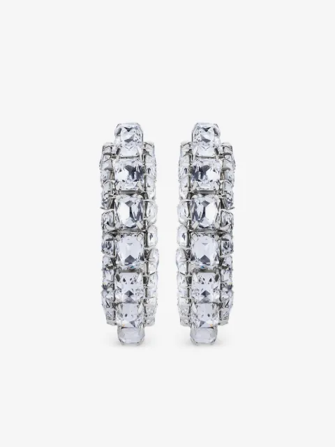 AREA crystal hoops earrings 