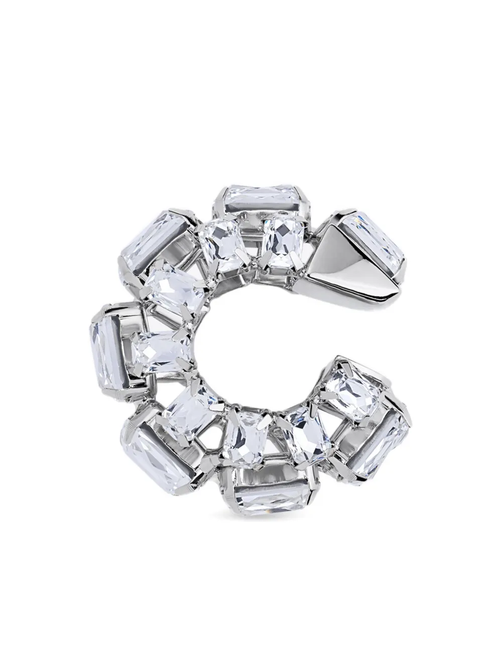  Area Crystal Earcuff - Silver 