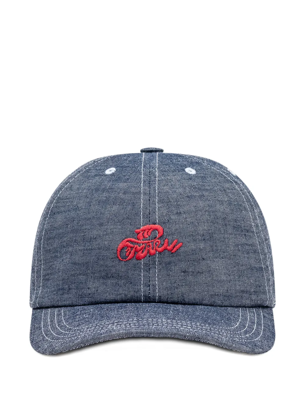 Marni logo-embroidered baseball cap - Blu