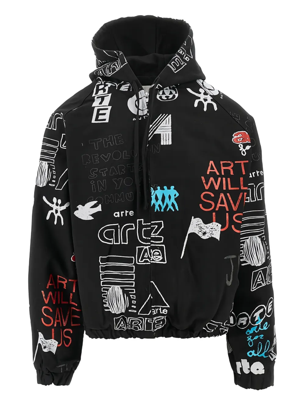 Arte Antwerp graphic-print hoodie - Nero
