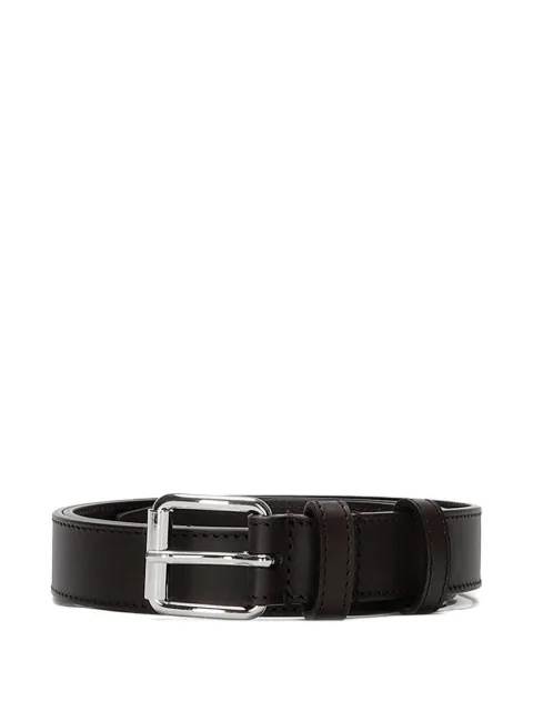Comme Des Garçons Wallet dark brown leather belt