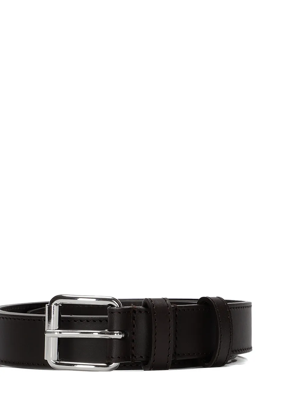 Comme Des Garçons Wallet dark brown leather belt - Bruin