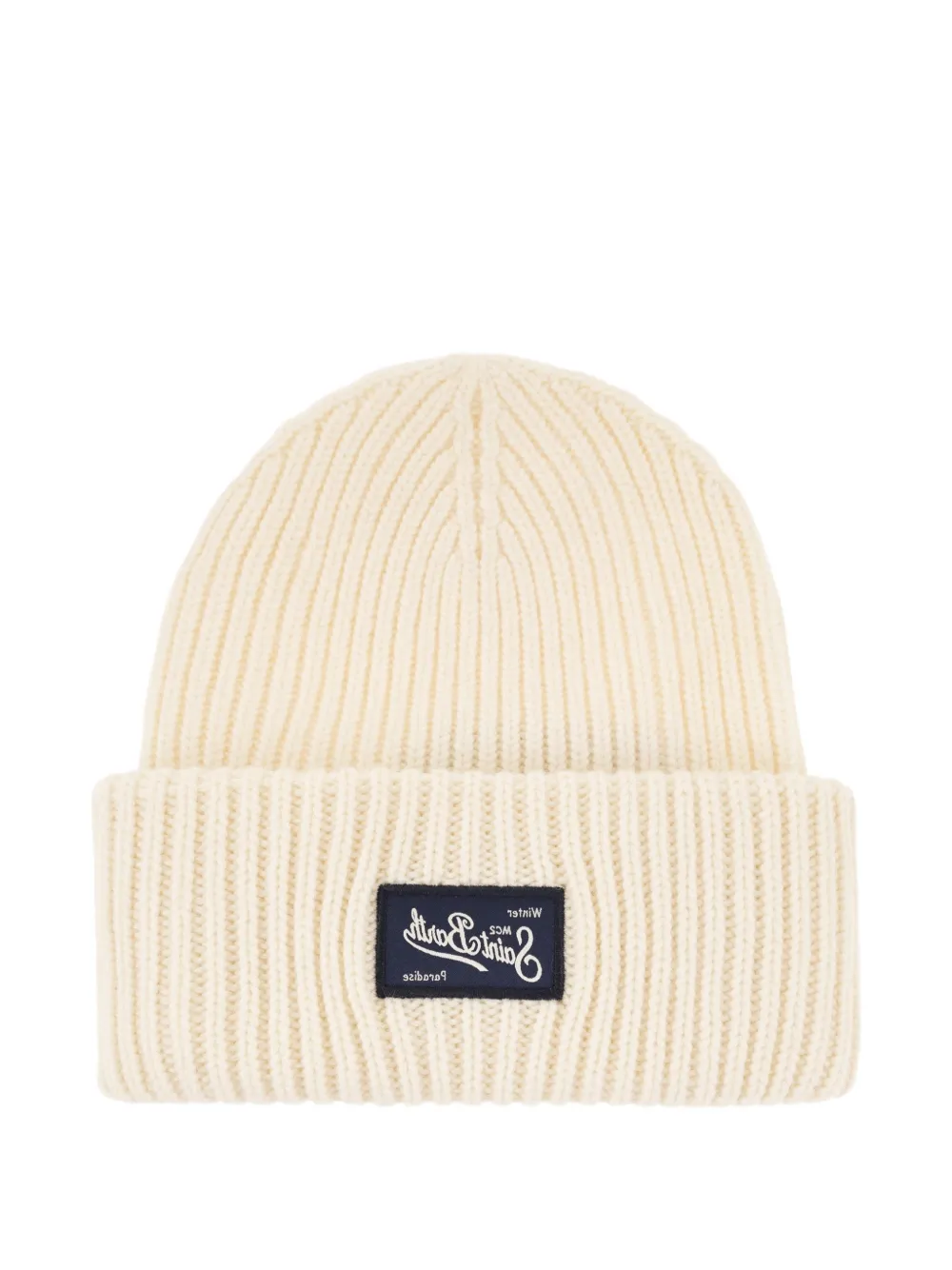 MC2 Saint Barth Berry logo-patch beanie hat - Bianco