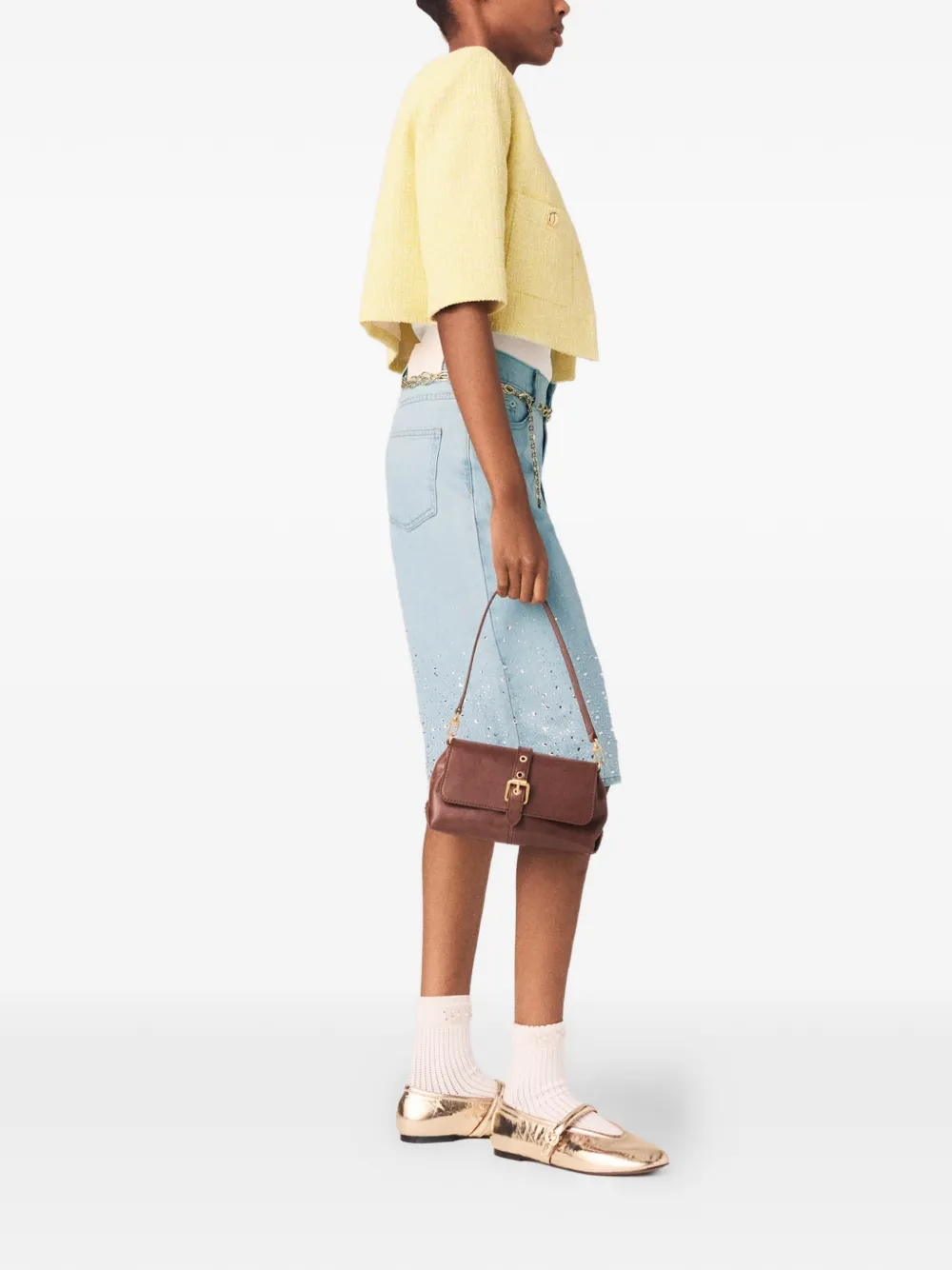  Maje Buttoned Pocket Blazer - Yellow 