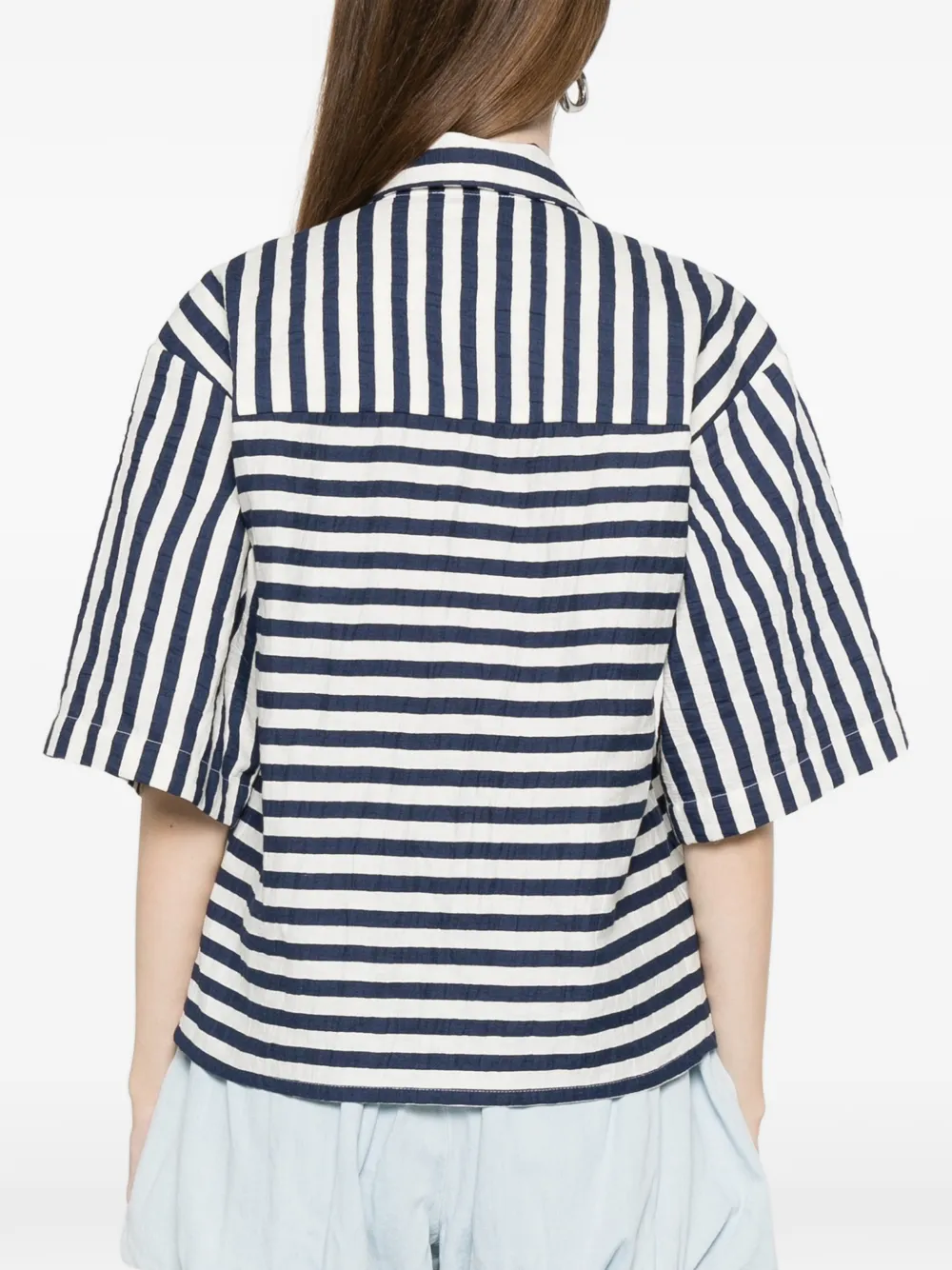 Maje Cropped blouse Blauw