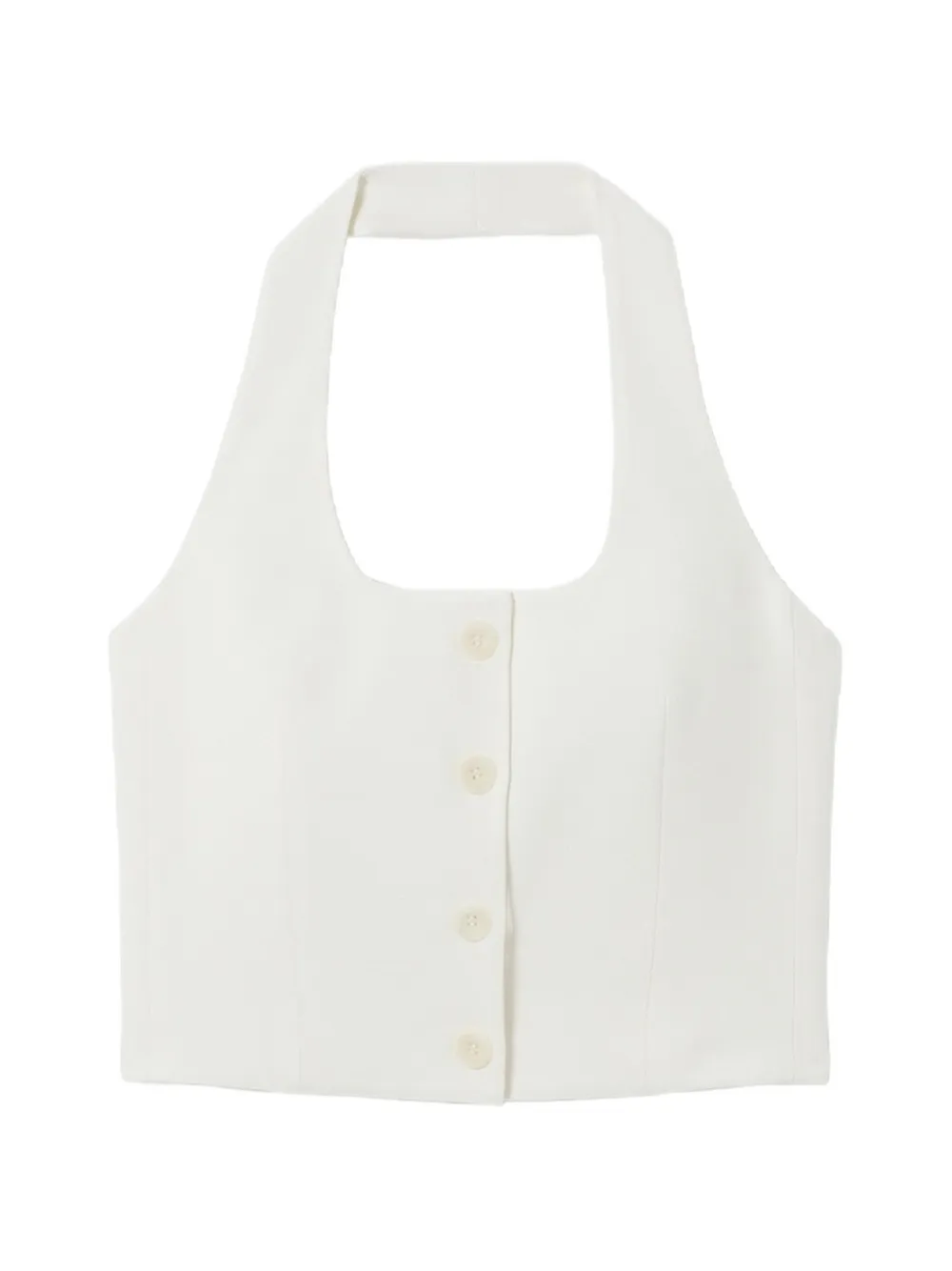 Claudie Pierlot halterneck button-up waistcoat - Weiß