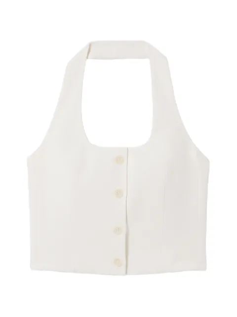 Claudie Pierlot chaleco con cuello halter y botones