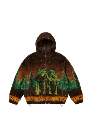 Supreme x Fox Racing® zip-fastening Hoodie | Brown | FARFETCH