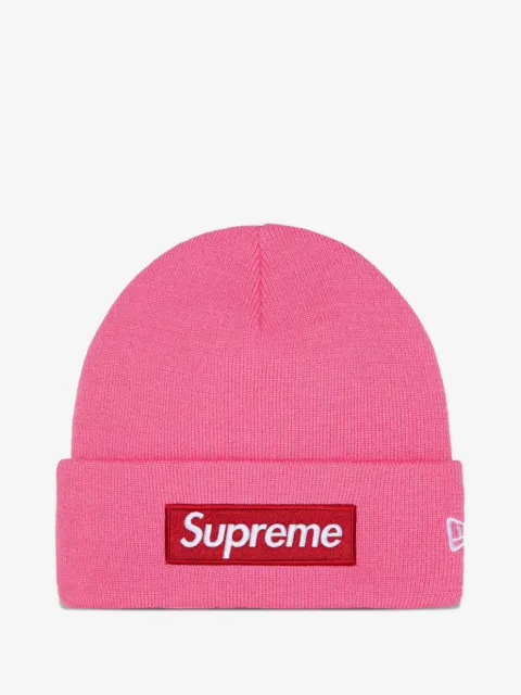 Supreme x New Era® Box logo-detail beanie hat