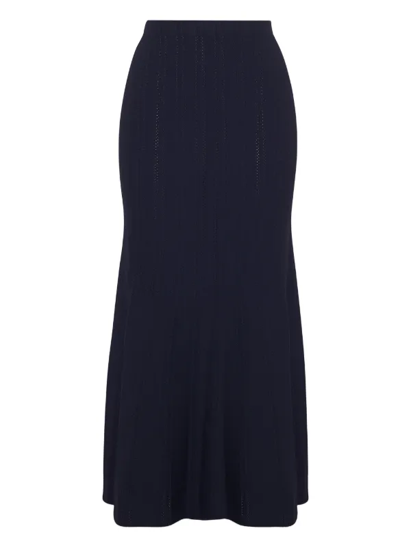 Adam Lippes Lyra Midi Skirt in Blue