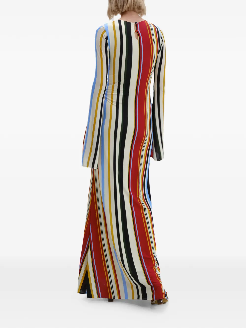 Cala de la Cruz Amay striped maxi dress - Wit