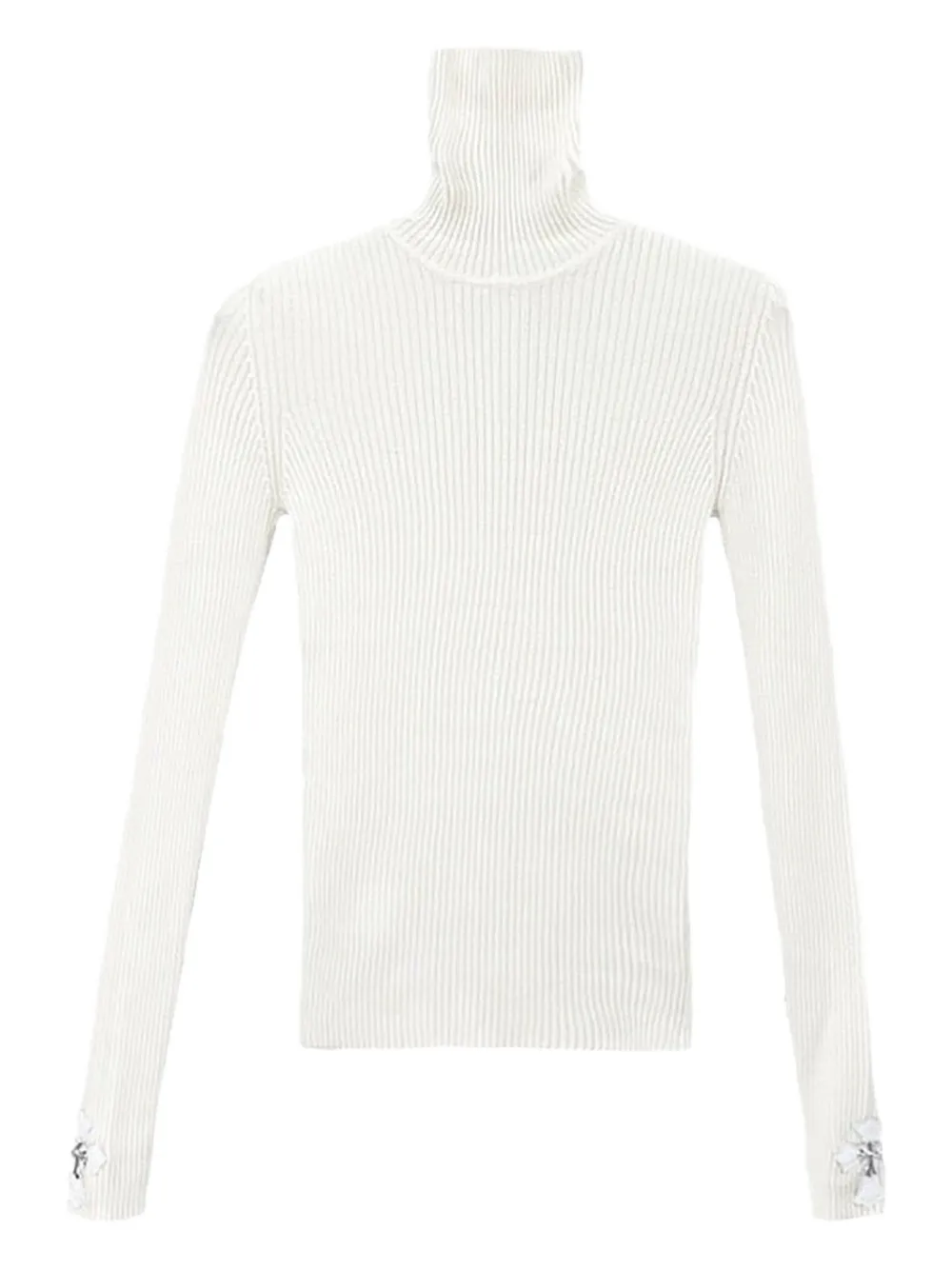 Chrome Hearts cross-patch roll-neck sweater - Bianco